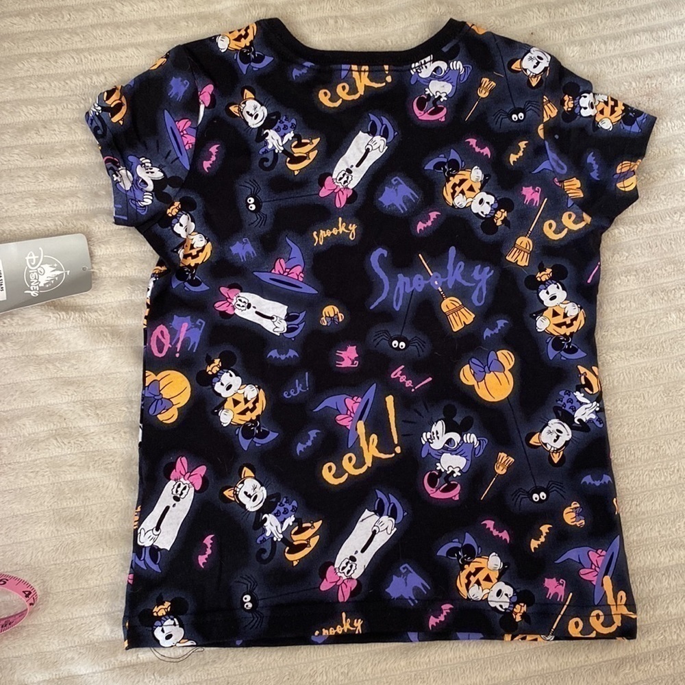 DISNEY Minnie Mouse Halloween T-Shirt for Girls - Glow-in-The-Dark size 5/6 - Picture 5 of 5
